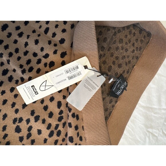 MINKPINK Luca Knit Leopard‎ Midi Skirt Tan Black Size L NWT Y2K Style - Picture 10 of 13